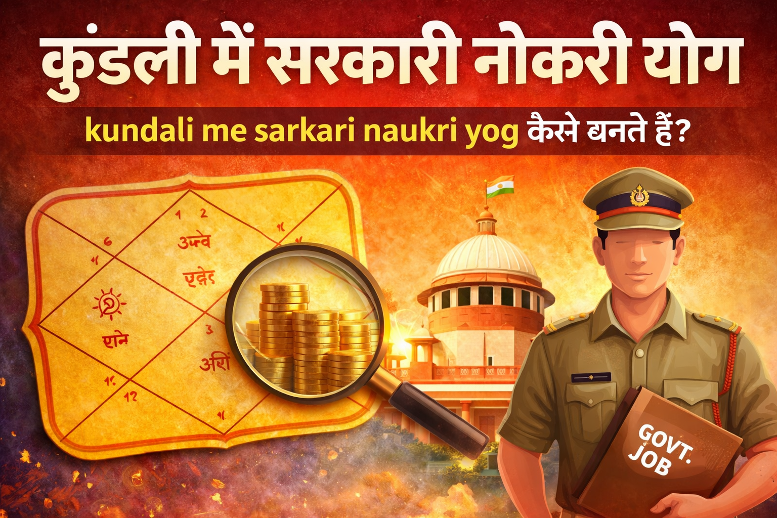 कुंडली में सरकारी नौकरी योग